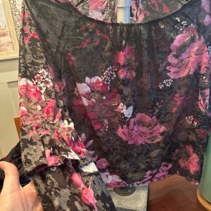 INC International Concepts Pink and Gray Sheer Top